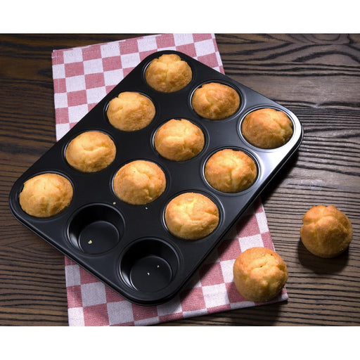 Vogue Carbon Steel Non-Stick Muffin Tray 12 Cup Vogue