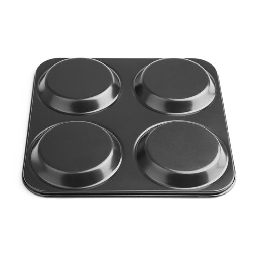 Vogue Carbon Steel Non-Stick Yorkshire Pudding Tray 4 Cup Vogue