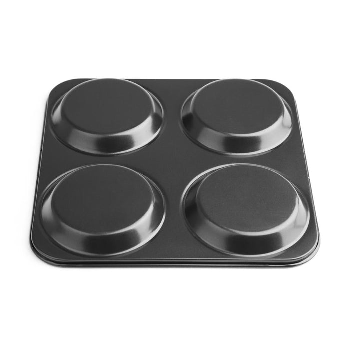 Vogue Carbon Steel Non-Stick Yorkshire Pudding Tray 4 Cup Vogue