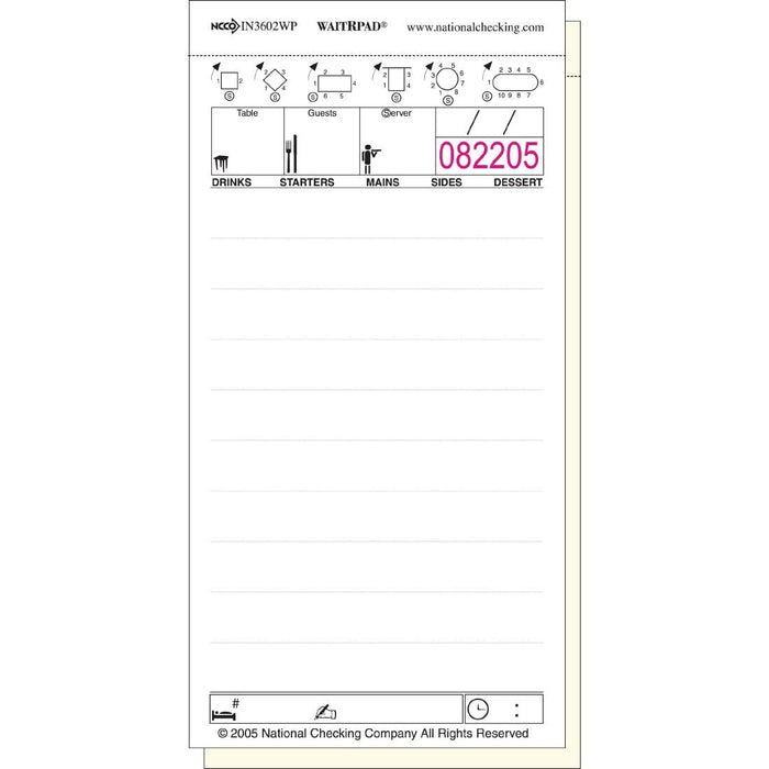 WaitRpads Waiting Pads Duplicate Carbonless (10 Pack) WaitRpads