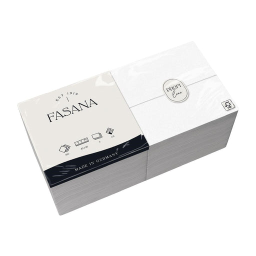 Fasana Dinner Napkin White 400x400mm 3ply 1/8 Fold (1000 Pack) Fasana