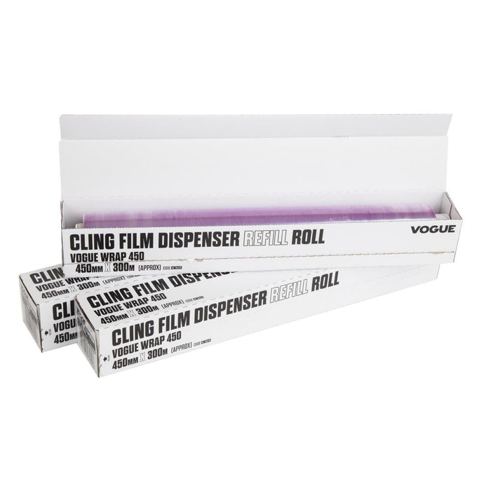 Vogue Pre-Perforated Cling Film 450mm x 500m (3 Pack) Vogue