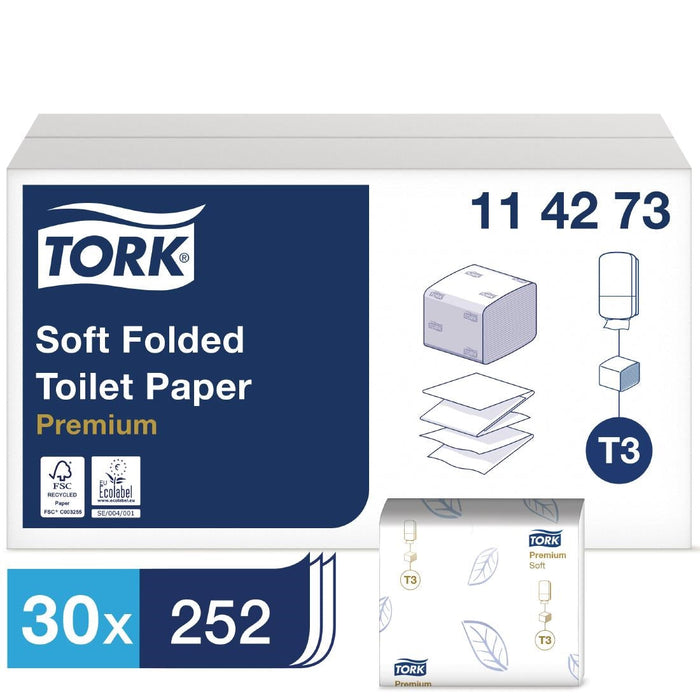 Tork Premium Folded Toilet Paper 2-Ply (30 Pack) Tork