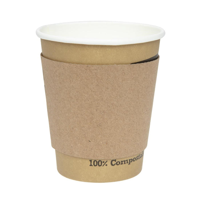 Fiesta Recyclable Corrugated Cup Sleeves for 8oz Cup (1000 Pack) Fiesta Recyclable