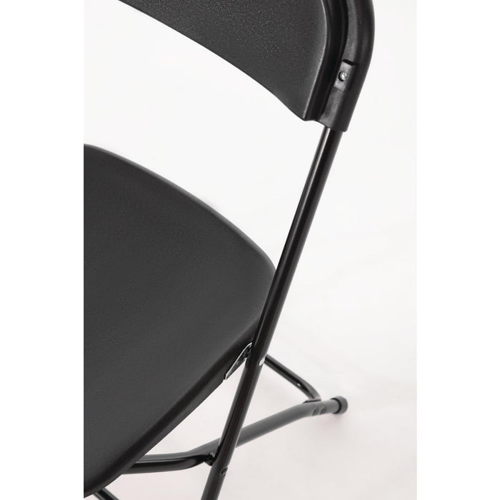 Bolero Polypropylene Folding Chairs Black (10 Pack) Bolero