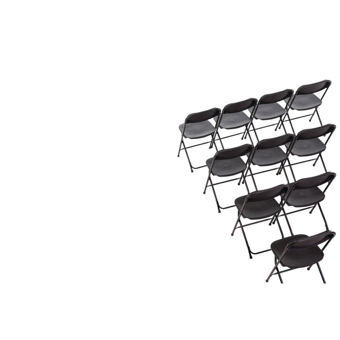 Bolero Polypropylene Folding Chairs Black (10 Pack) Bolero