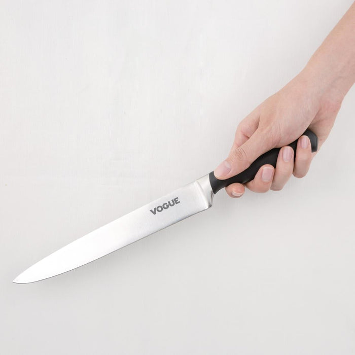 Vogue Soft Grip Carving Knife Black 19.5cm Vogue