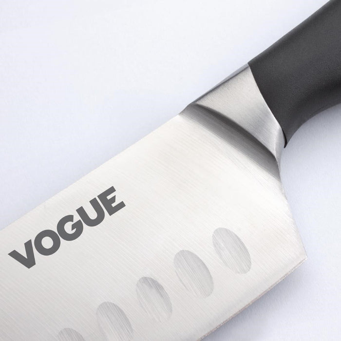 Vogue Soft Grip Santoku Knife Black 18cm Vogue