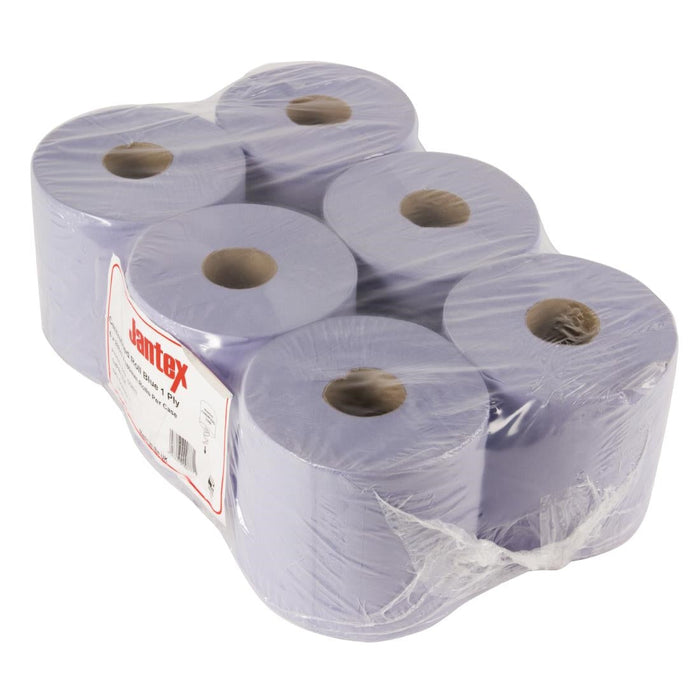Jantex Blue Centrefeed Rolls 1ply 285m (6 Pack) Jantex