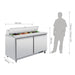 Polar U-Series Double Door Prep Counter Fridge 527Ltr Polar