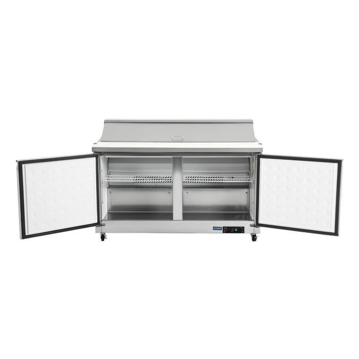Polar U-Series Double Door Prep Counter Fridge 527Ltr Polar