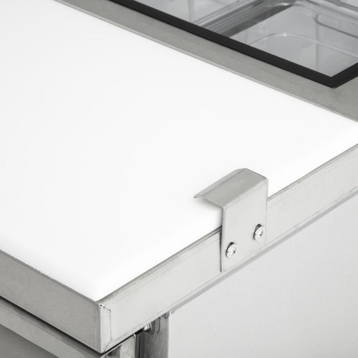 Polar U-Series Double Door Prep Counter Fridge 527Ltr Polar