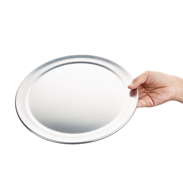 Vogue Aluminium Pizza Tray Wide Rim 10in Vogue
