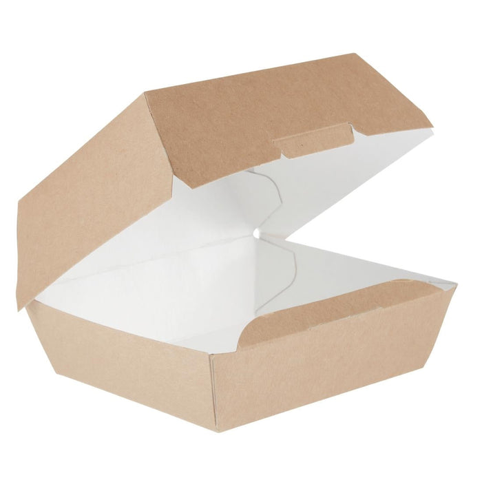 Colpac Compostable Kraft Burger Boxes Large 135mm (250 Pack) Colpac