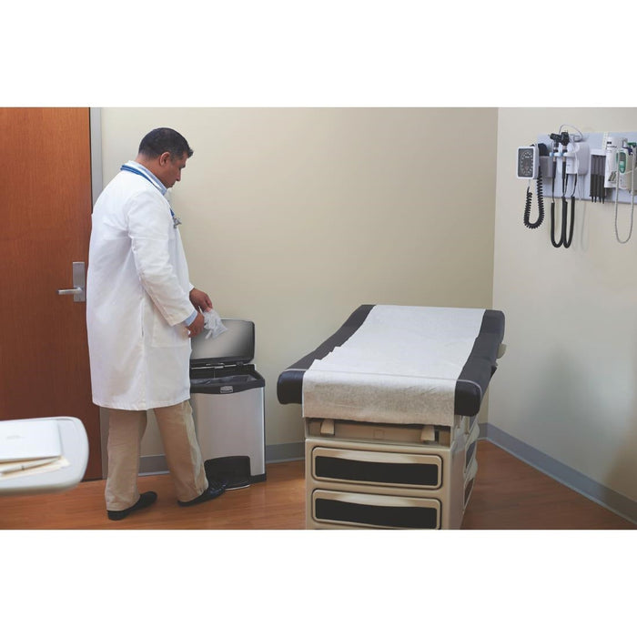 Rubbermaid Slim Jim Front Step-On Pedal Bin Stainless Steel 30Ltr Slim Jim