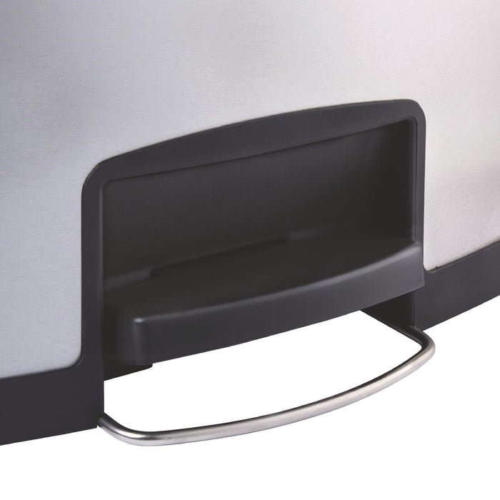 Rubbermaid Slim Jim Front Step-On Pedal Bin Stainless Steel 30Ltr Slim Jim