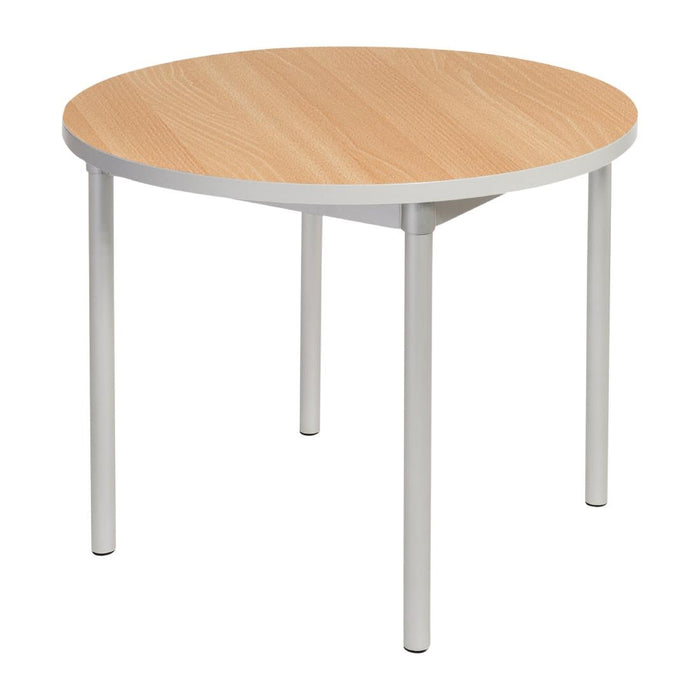 Aluminium Frame. Beech Top. 710(H) x 900(Ø)mm