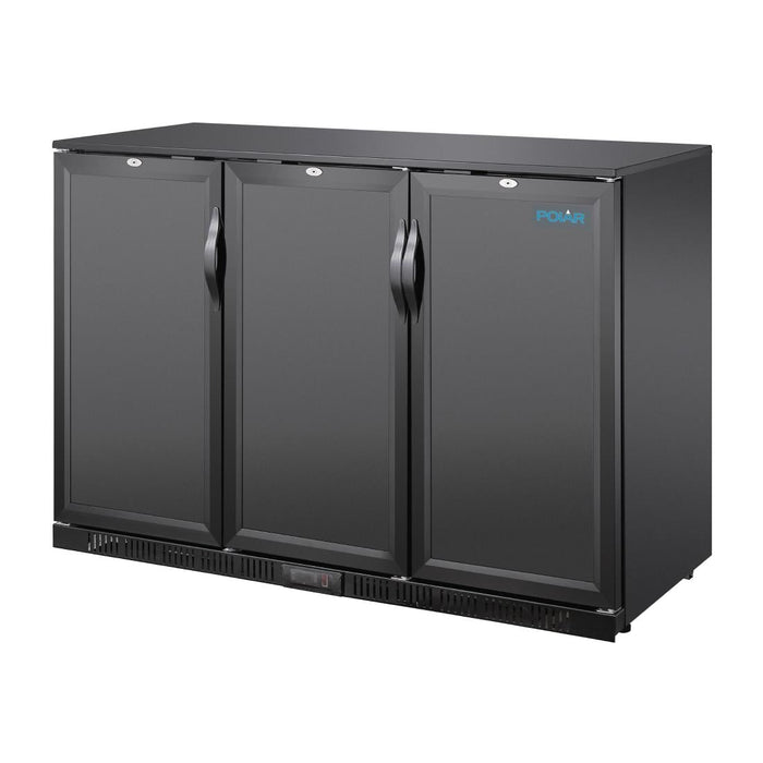 Polar G-series 850mm Triple Door Back Bar Cooler Solid Door 320 Ltr Polar
