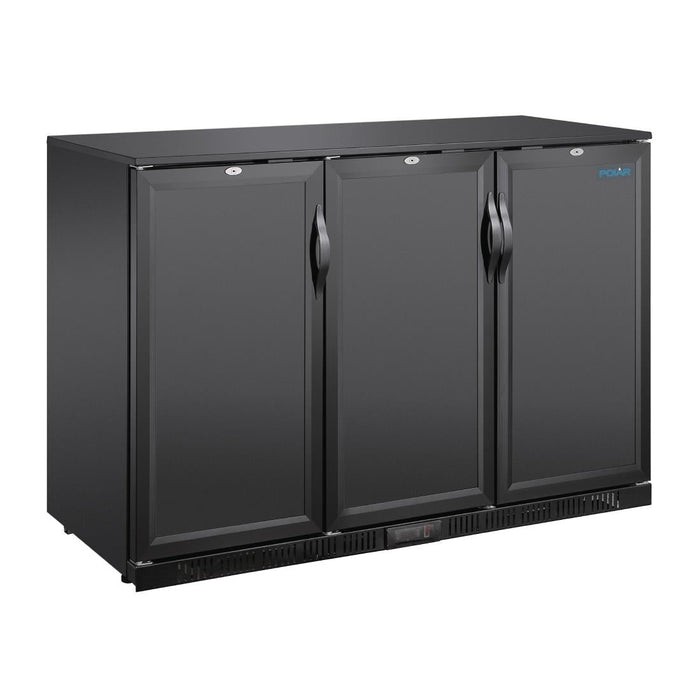 Polar G-series 850mm Triple Door Back Bar Cooler Solid Door 320 Ltr Polar