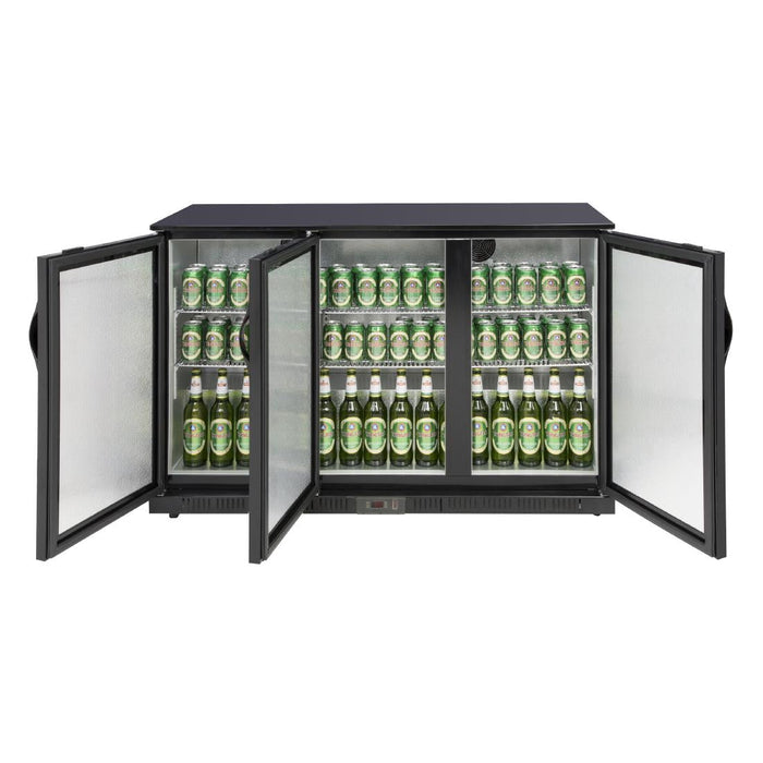 Polar G-series 850mm Triple Door Back Bar Cooler Solid Door 320 Ltr Polar