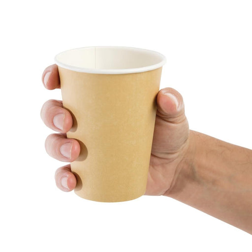 Fiesta Recyclable Coffee Cups Single Wall Kraft 340ml / 12oz (50 Pack) Fiesta Recyclable
