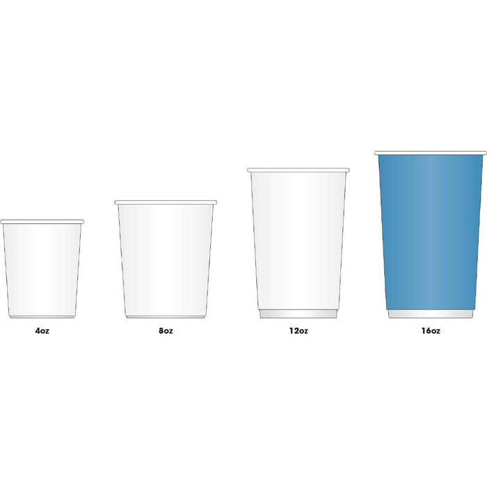 Fiesta Recyclable Single Wall Takeaway Coffee Cups Kraft 455ml / 16oz (1000 Pack) Fiesta Recyclable