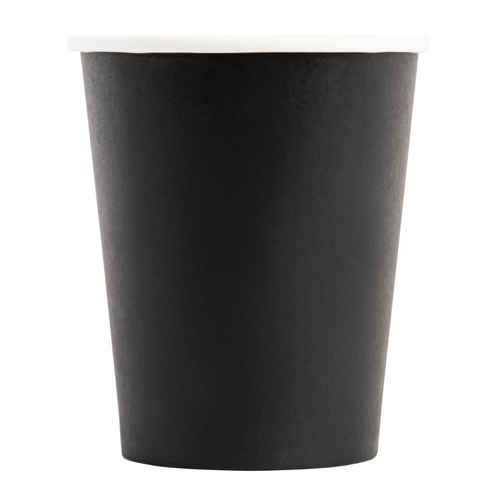 Fiesta Recyclable Coffee Cups Single Wall Black 225ml / 8oz (1000 Pack) Fiesta Recyclable