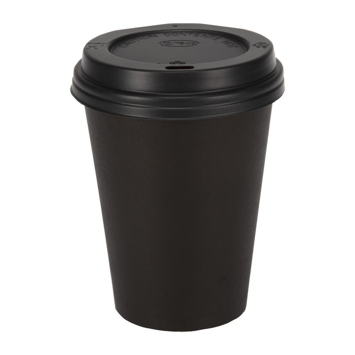 Fiesta Recyclable Coffee Cups Single Wall Black 340ml / 12oz (50 Pack) Fiesta Recyclable