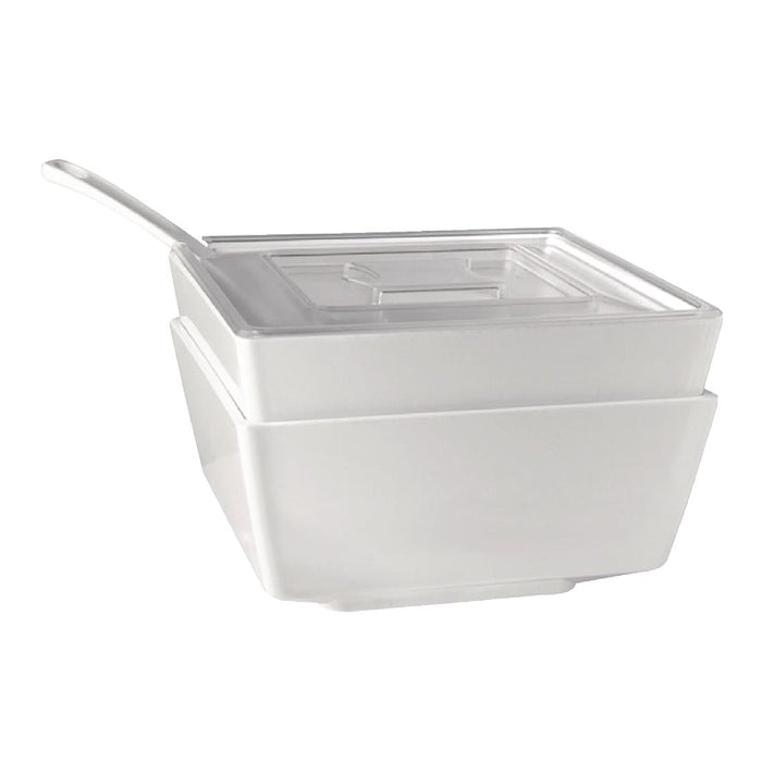 APS Float White Square Bowl 7in APS