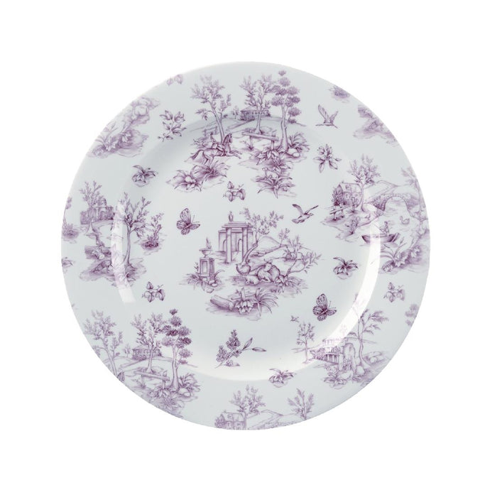 305(Ø)mm/ 12". Cranberry Toile Print. Pack quantity: 6.
