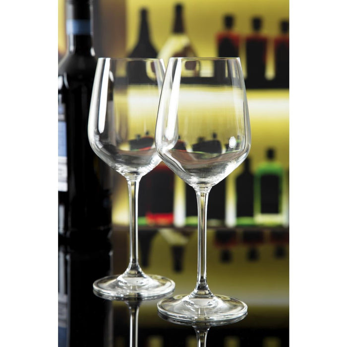 Olympia Chime Crystal Wine Glasses 365ml (6 Pack) Olympia