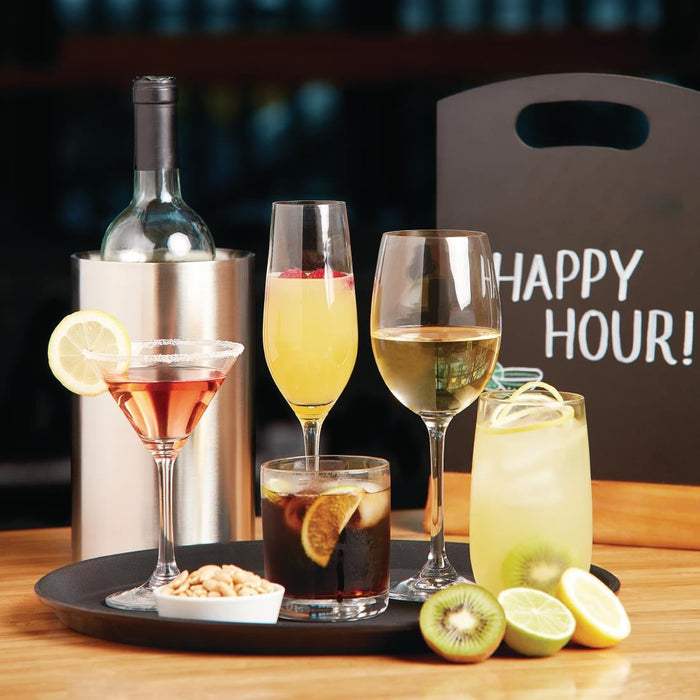 Olympia Chime Crystal Champagne Flutes 225ml (6 Pack) Olympia