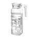 Olympia Ribbed Glass Jugs 1Ltr (6 Pack) Olympia