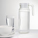 Olympia Ribbed Glass Jugs 1Ltr (6 Pack) Olympia