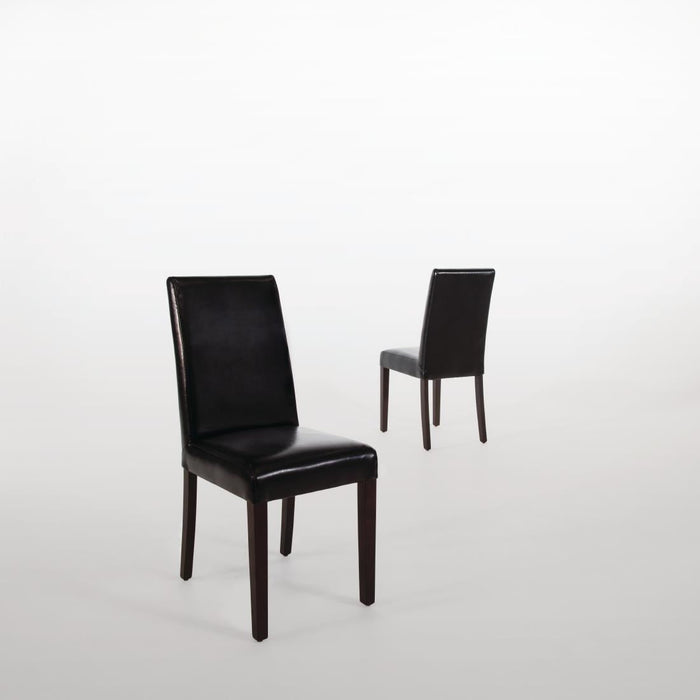 Bolero Faux Leather Dining Chair Black (2 Pack) Bolero