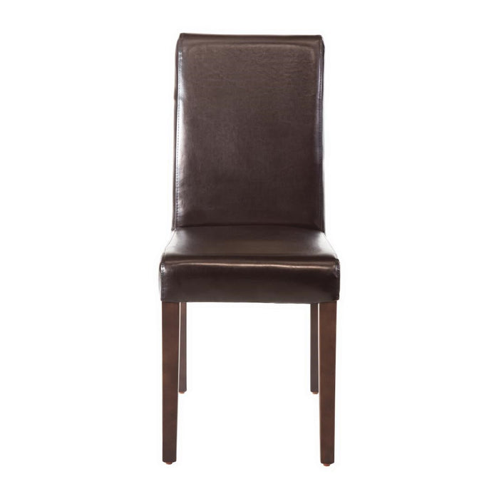 Bolero Faux Leather Dining Chairs Dark Brown (2 Pack) Bolero