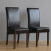 Bolero Curved Back Leather Chairs Dark Brown (2 Pack) Bolero