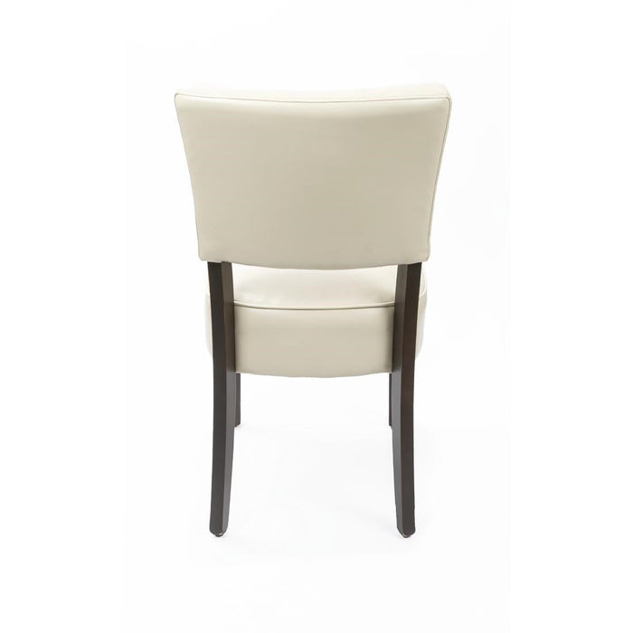 Bolero Chunky Faux Leather Chairs Cream (2 Pack) Bolero