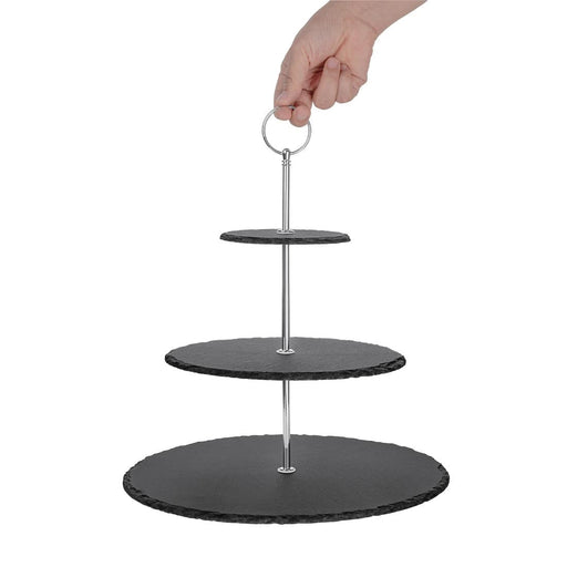 Olympia 3 Tier Slate Afternoon Tea Stand Olympia