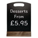 Olympia Freestanding Table Top Blackboard 225 x 150mm Olympia