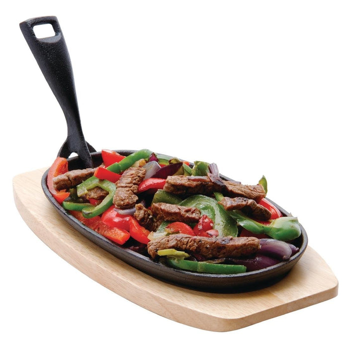 Olympia Hevea Board for Cast Iron Sizzle Platter 315x170mm for GG133 Olympia