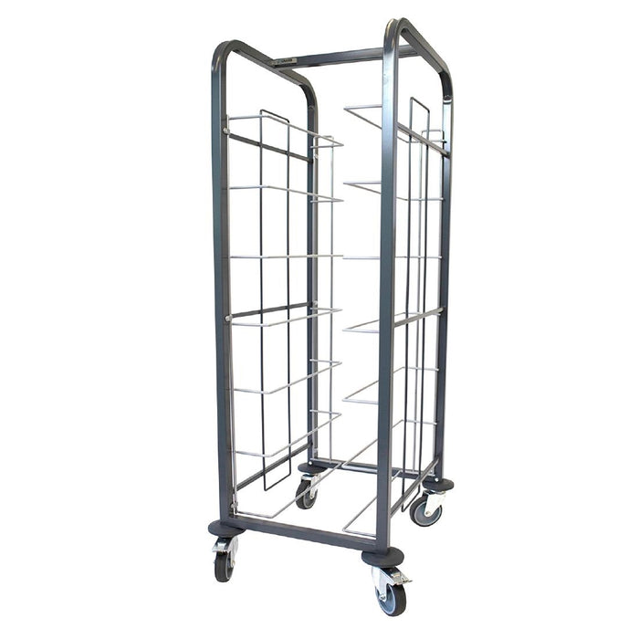 Material: Epoxy coated steel. Size: 1393(H) x 485(W) x 578(D)mm. Capacity: 7 trays / 70kg