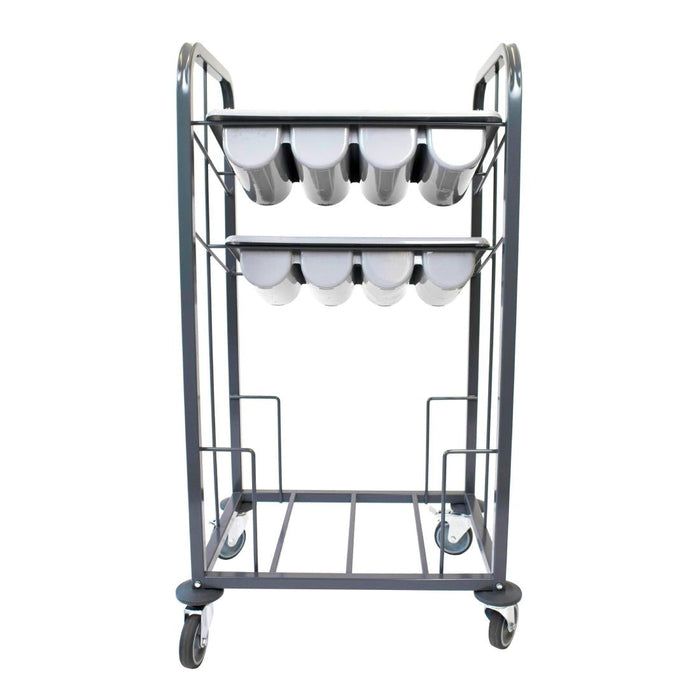 Craven Steel Two Tier Cutlery and Tray Dispense Trolley Craven