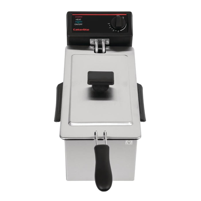 Caterlite Light Duty Single Tank Single Basket Countertop Electric Fryer 2kW Caterlite