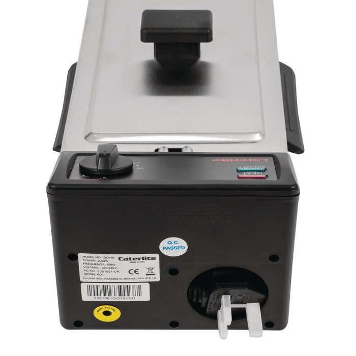 Caterlite Light Duty Single Tank Single Basket Countertop Electric Fryer 2kW Caterlite