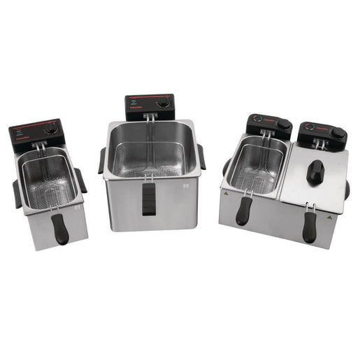 Caterlite Light Duty Twin Tank Twin Basket Electric Fryer 2x2kW Caterlite