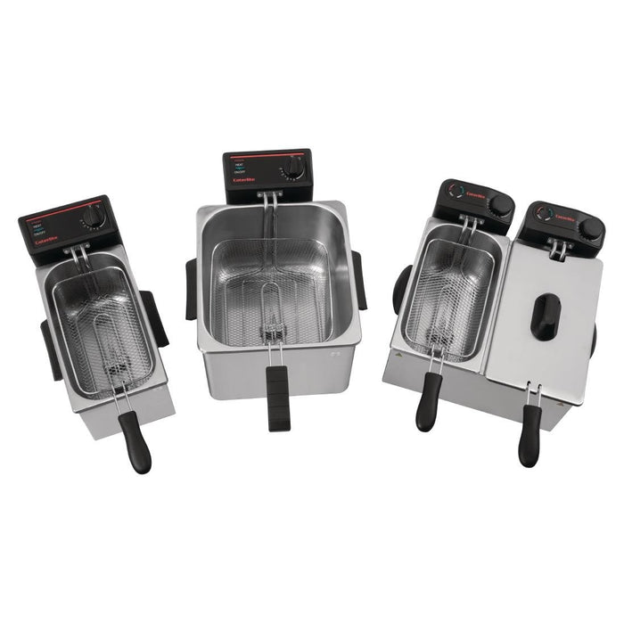 Caterlite Light Duty Twin Tank Twin Basket Electric Fryer 2x2kW Caterlite