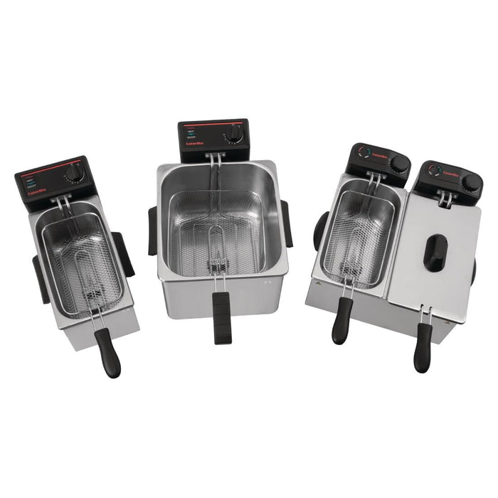 Caterlite Light Duty Single Tank Single Basket Countertop Electric Fryer 2kW Caterlite