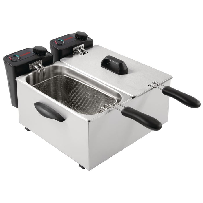 Caterlite Light Duty Twin Tank Twin Basket Electric Fryer 2x2kW Caterlite
