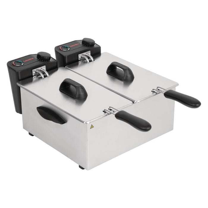 Caterlite Light Duty Twin Tank Twin Basket Electric Fryer 2x2kW Caterlite